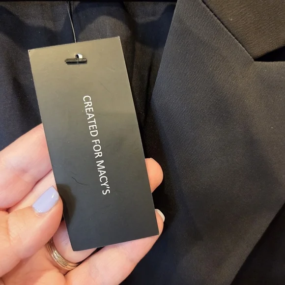 NWT Danielle Bernstein x Macy's Studded Sleeve Black Tuxedo Blazer Jacket Small - Picture 16 of 16